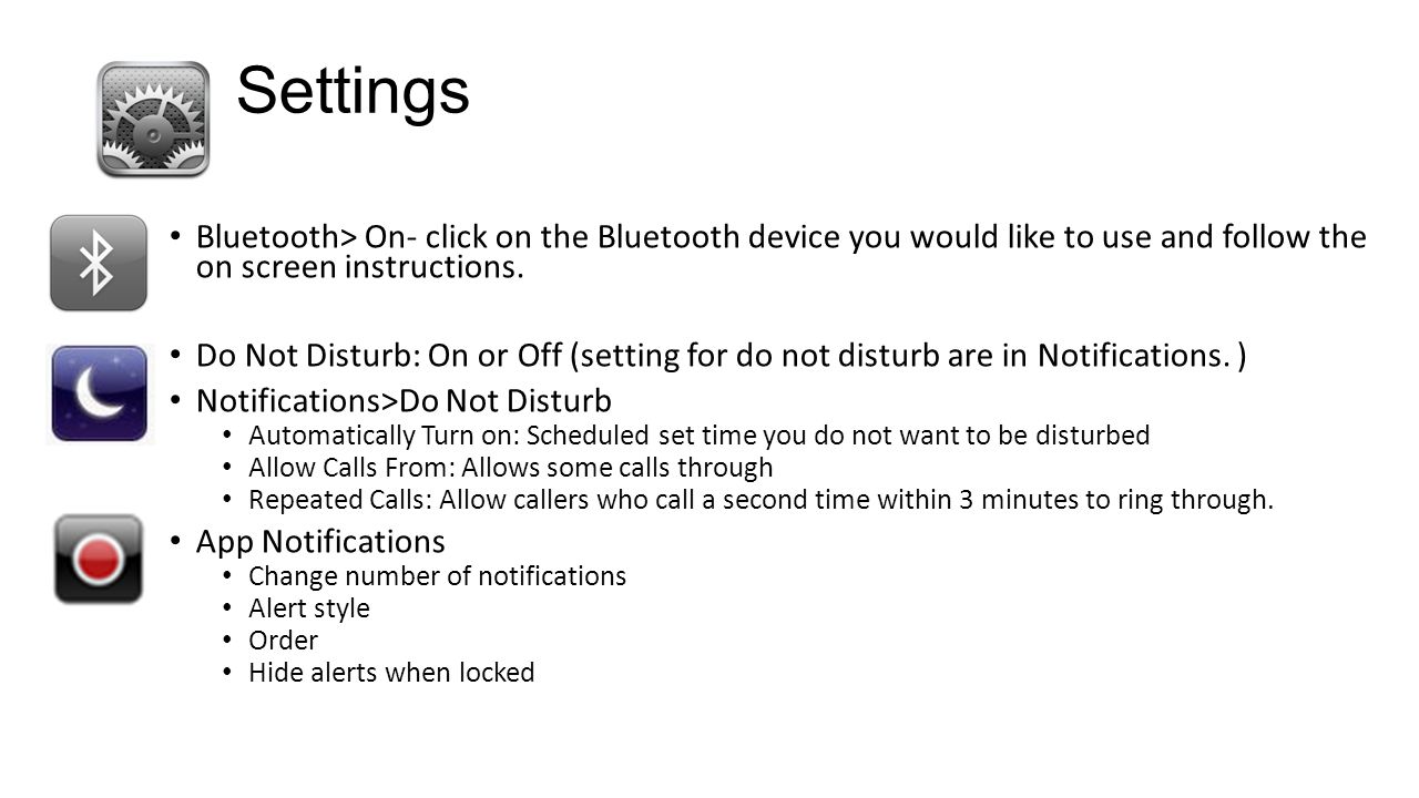 Settings Bluetooth> On- click on the Bluetooth device you would like to use and follow the on screen instructions.