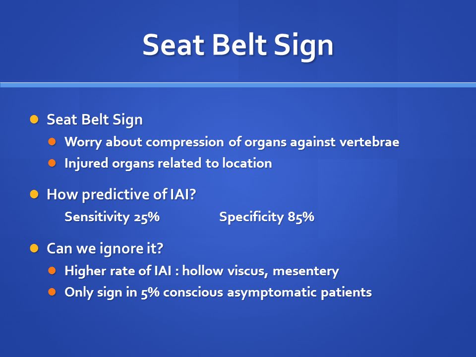 seat belt injury organ