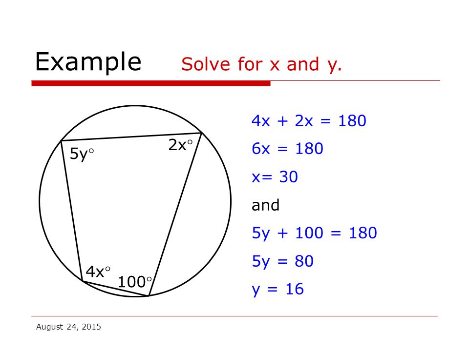 Geometry Inscribed Angles August 24 2015 Goals Know What An Inscribed Angle Is Find The Measure Of An Inscribed Angle Solve Problems Using Inscribed Ppt Download