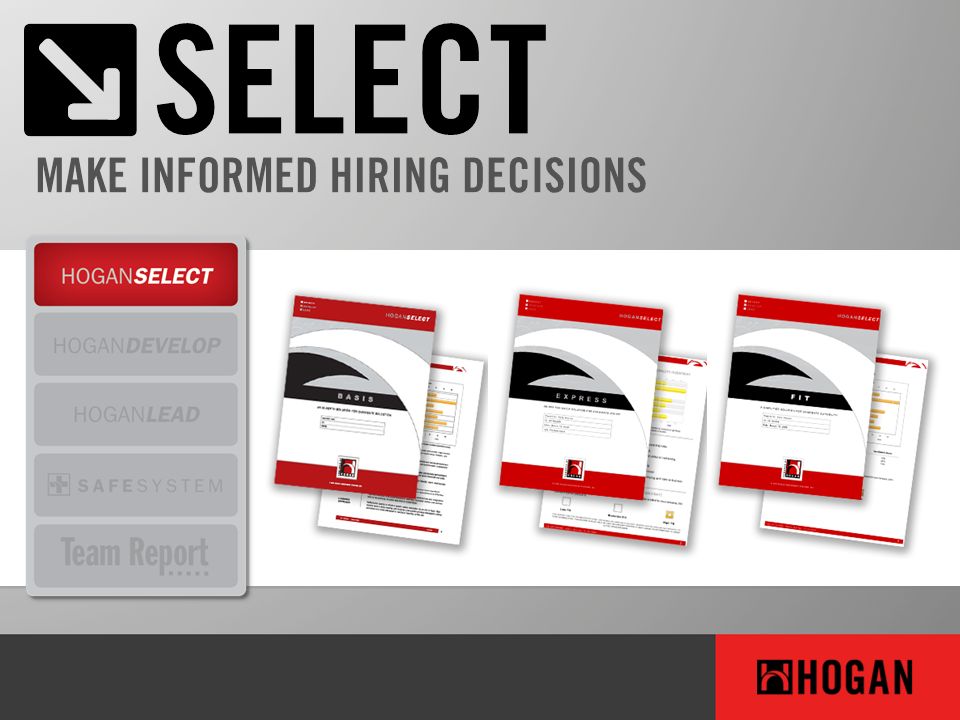 HOGAN REPORT OPTIONS November HoganSelect reports use personality assessment to: Identify candidates' work style Understand their drivers Recognize. - ppt download