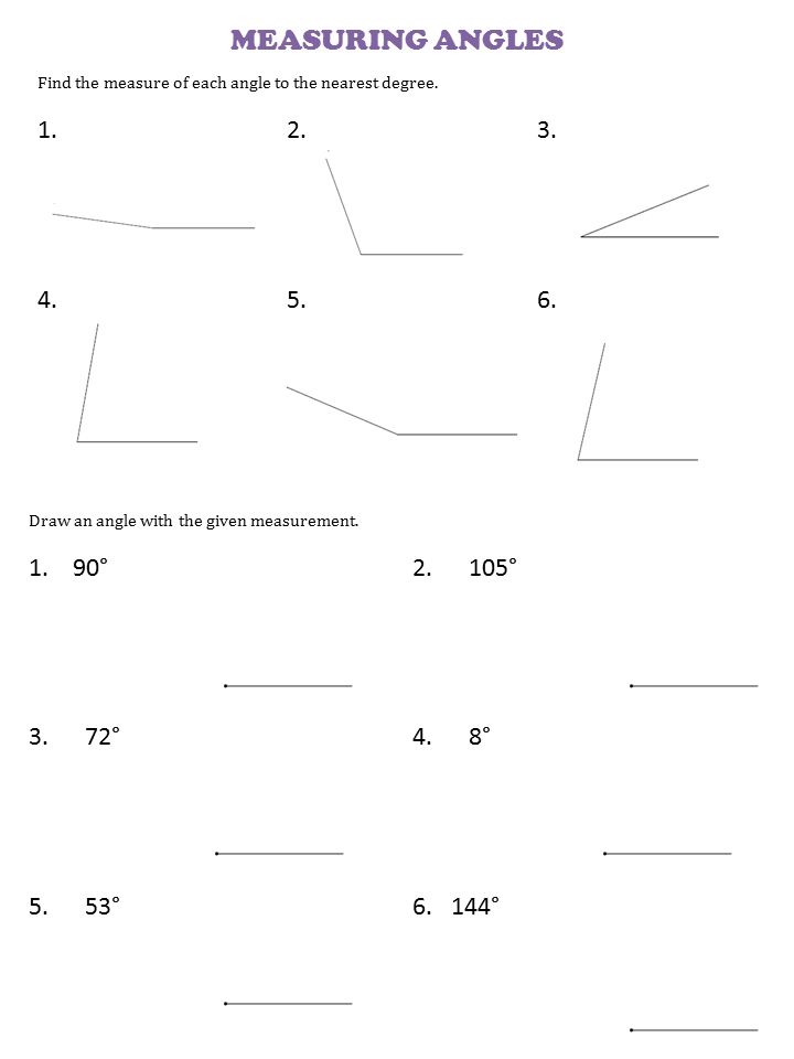 Draw an angle with the given measurement °2.