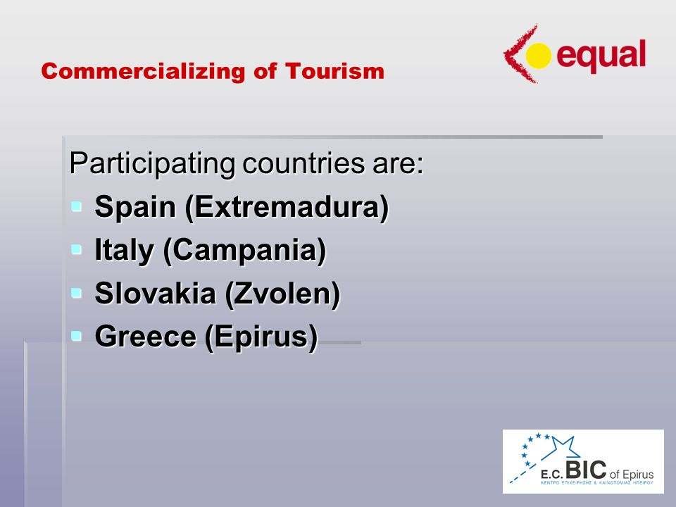 Project Title Adaptability of SMEs in Tourism and Local Products in Epirus  Commercializing of Tourism Katerina Filippou Katerina Filippou BIC of  Epirus. - ppt download