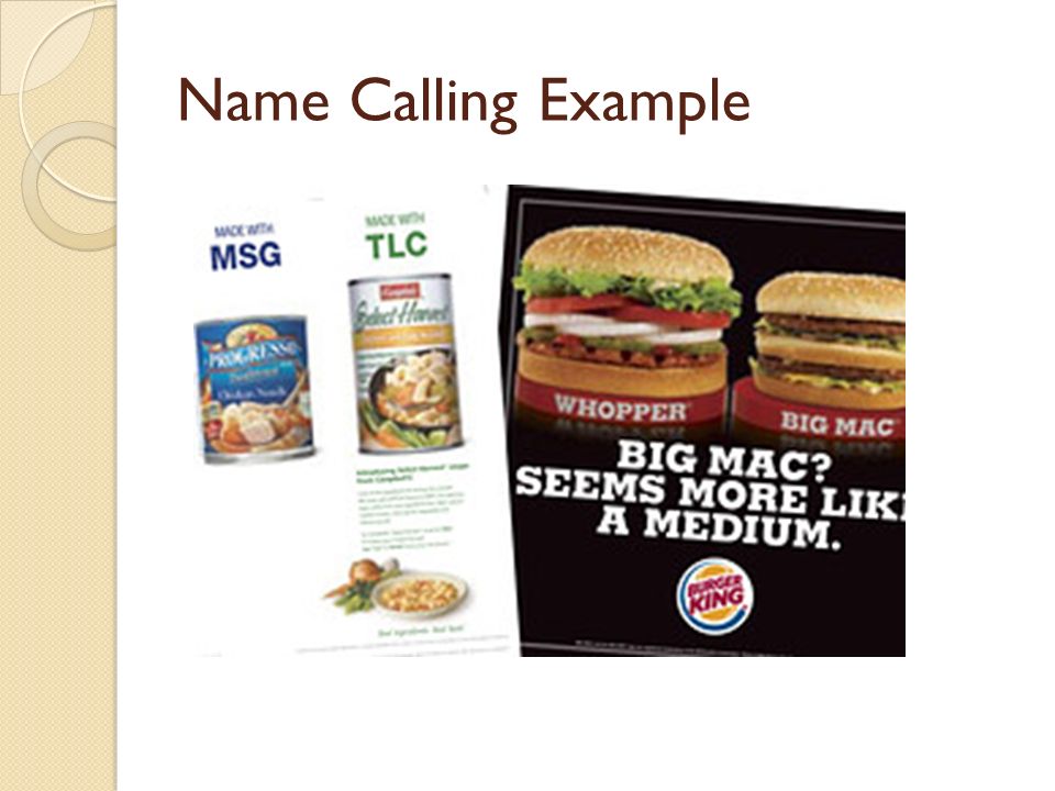 Name Calling Example