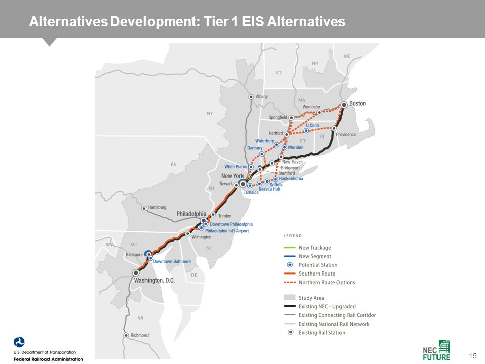 15 Internal Draft Alternatives Development: Tier 1 EIS Alternatives