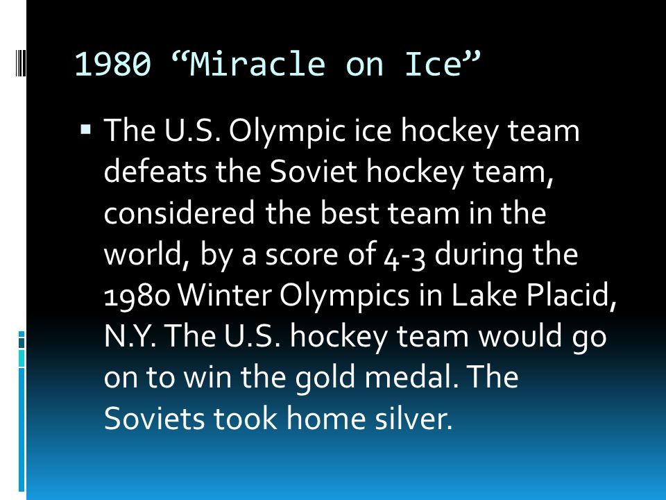 Image result for the miracle on ice during the 1980 winter olympics
