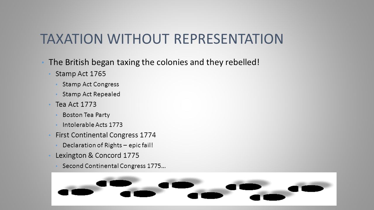 The British began taxing the colonies and they rebelled.