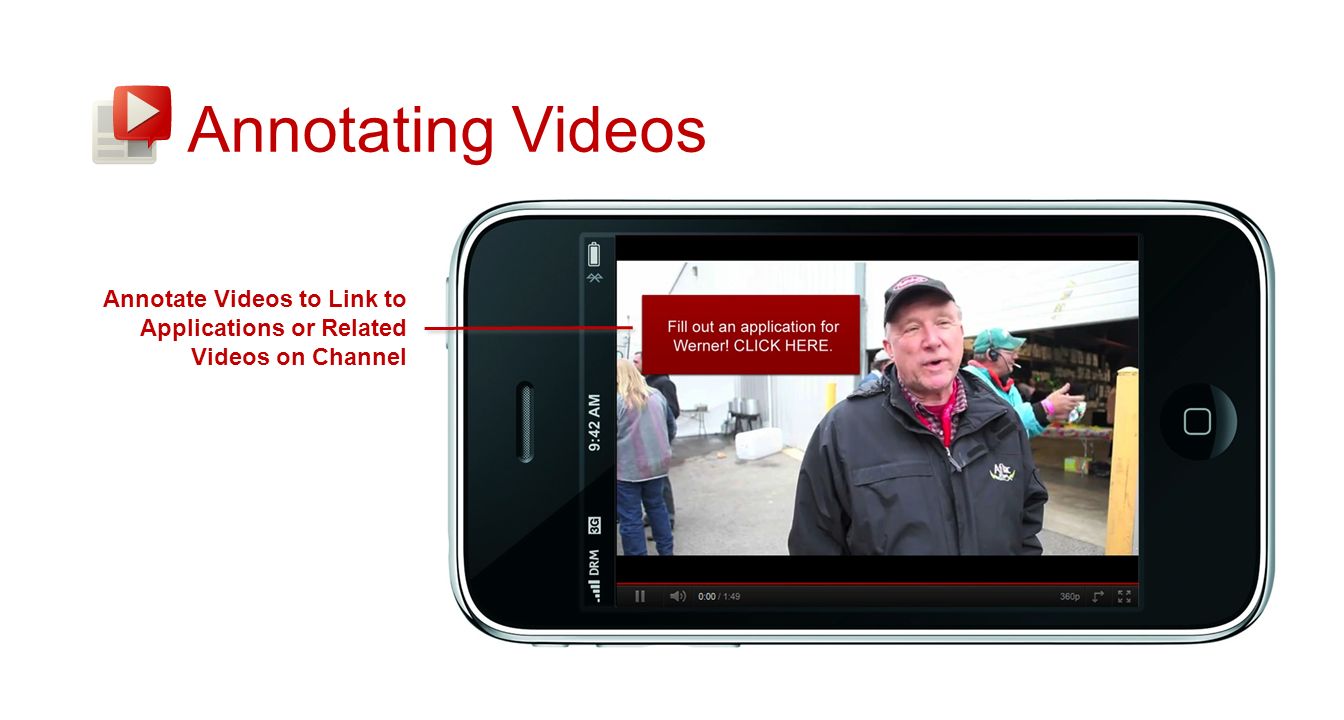 Annotating Videos Annotate Videos to Link to Applications or Related Videos on Channel
