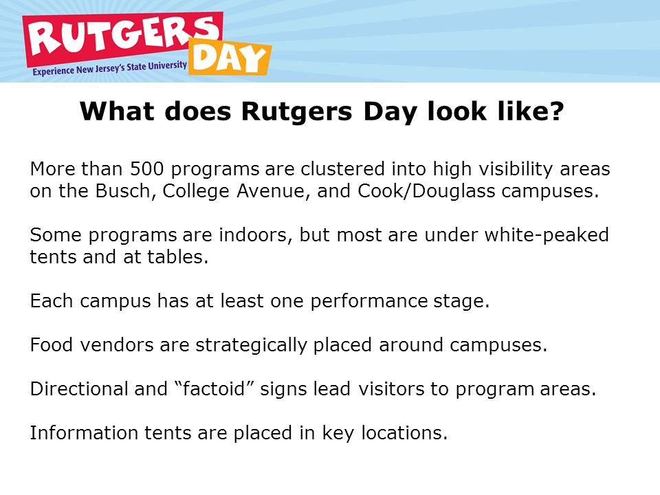 What does Rutgers Day look like.