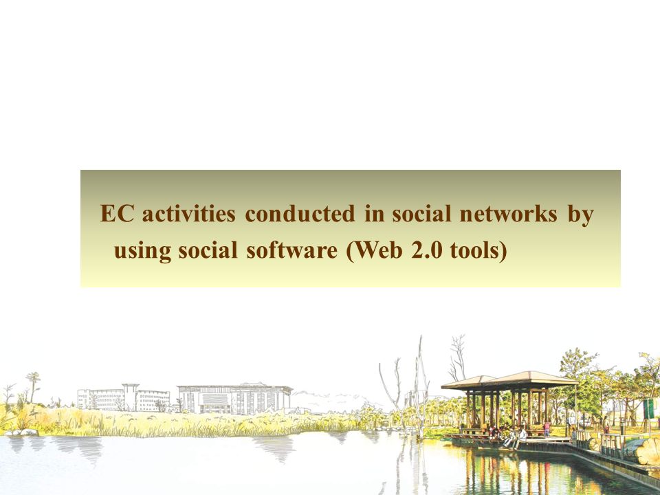 EC activities conducted in social networks by using social software (Web 2.0 tools)
