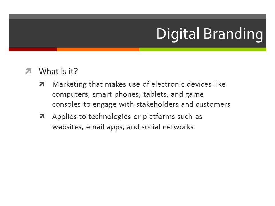 Digital Branding  What is it.