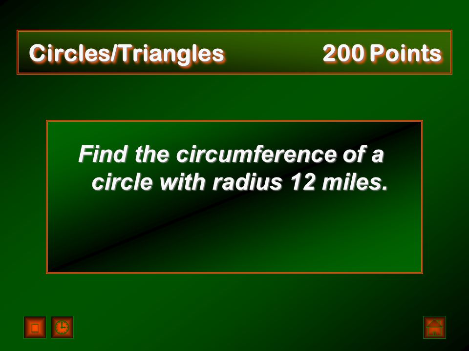 24 in Circles/Triangles 100 Points