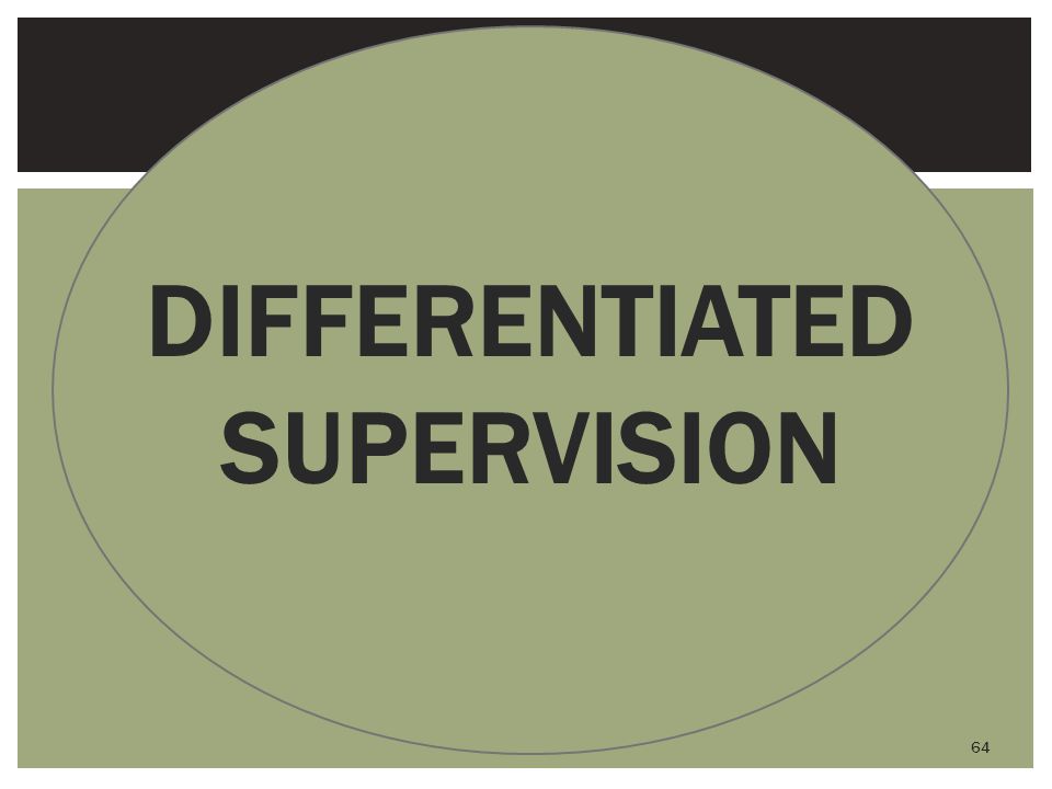 DIFFERENTIATED SUPERVISION 64