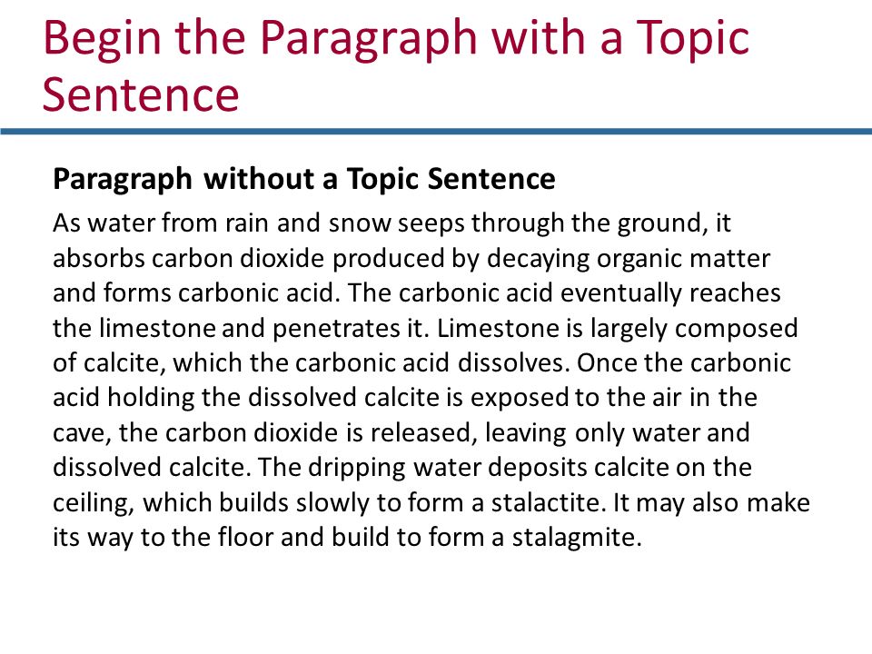 teaching topic sentences