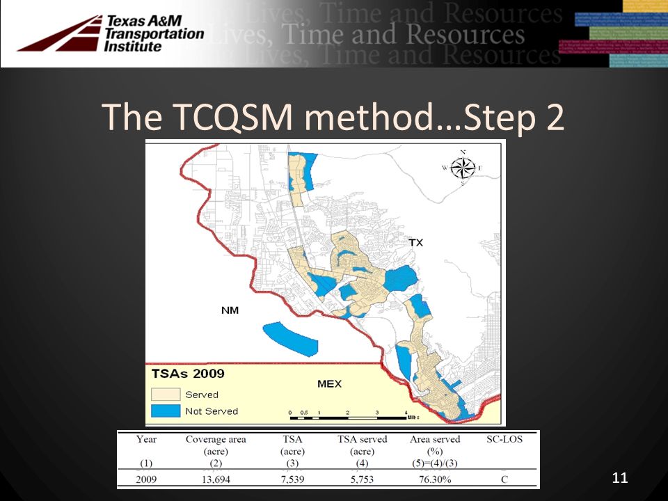 The TCQSM method…Step 2 11