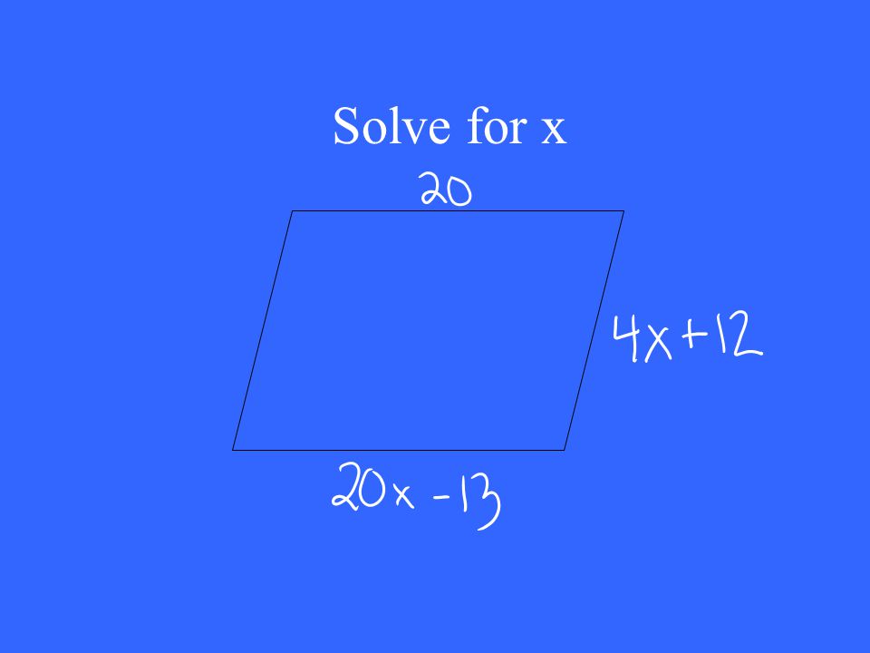 Solve for x