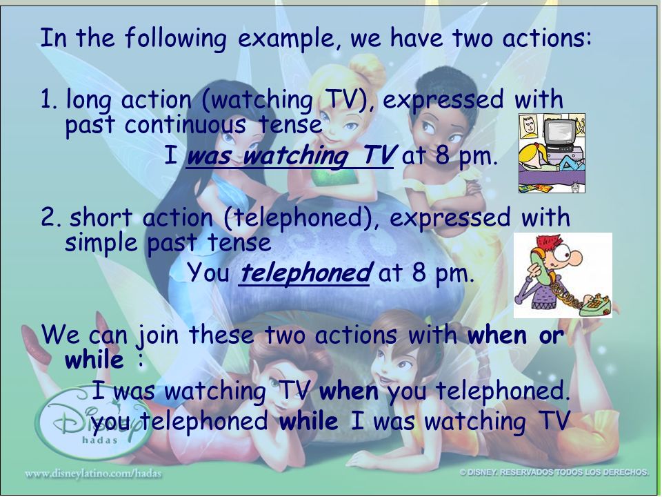 In the following example, we have two actions: 1.