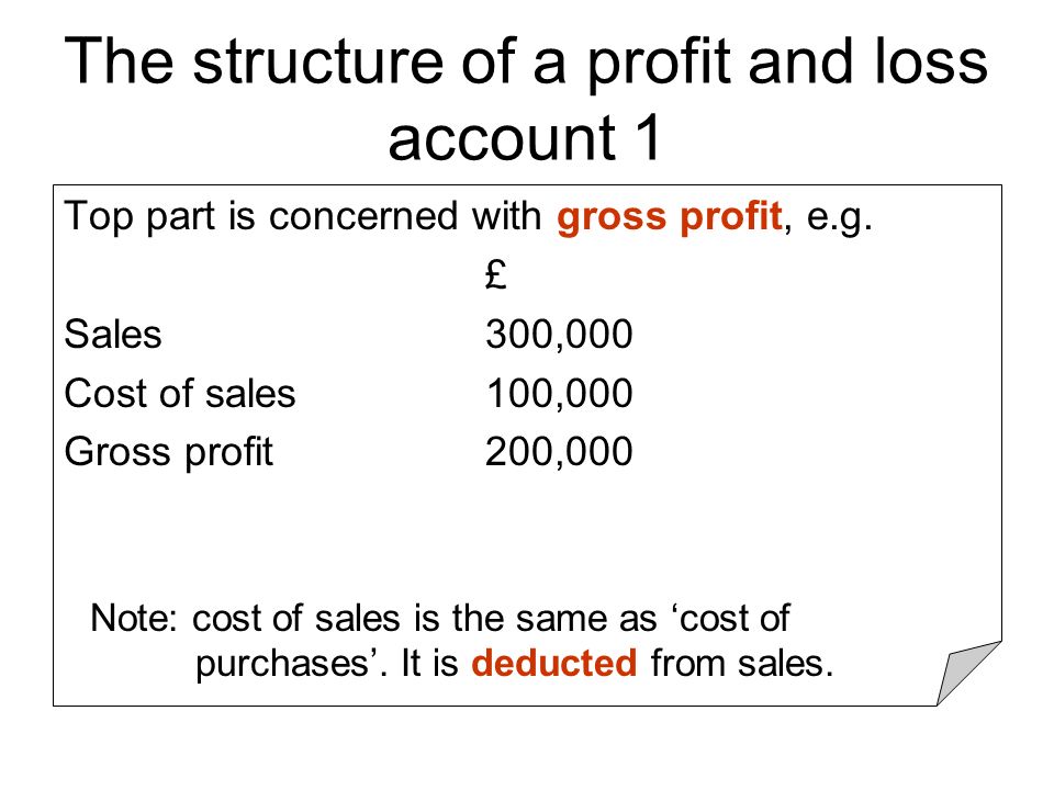 remember these net profit gross profit cost of sales sales sales cost
