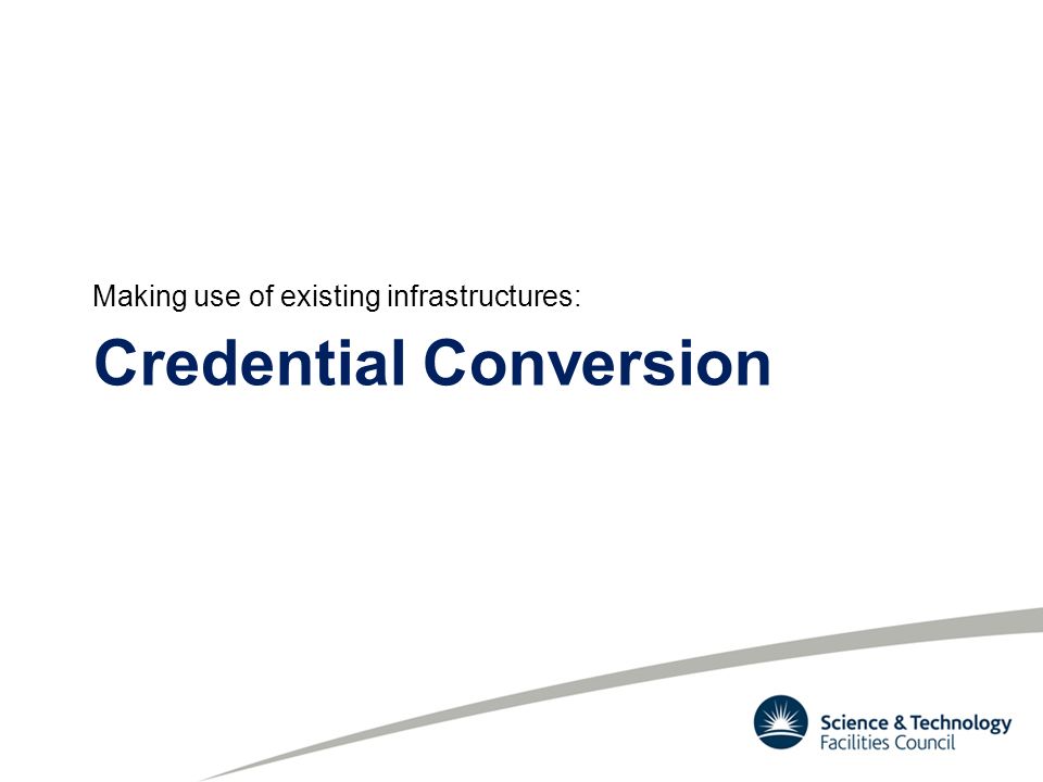 Credential Conversion Making use of existing infrastructures: