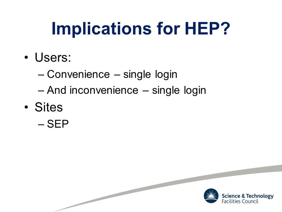 Implications for HEP.