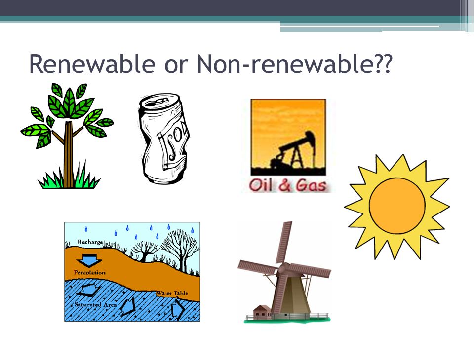 Renewable or Non-renewable