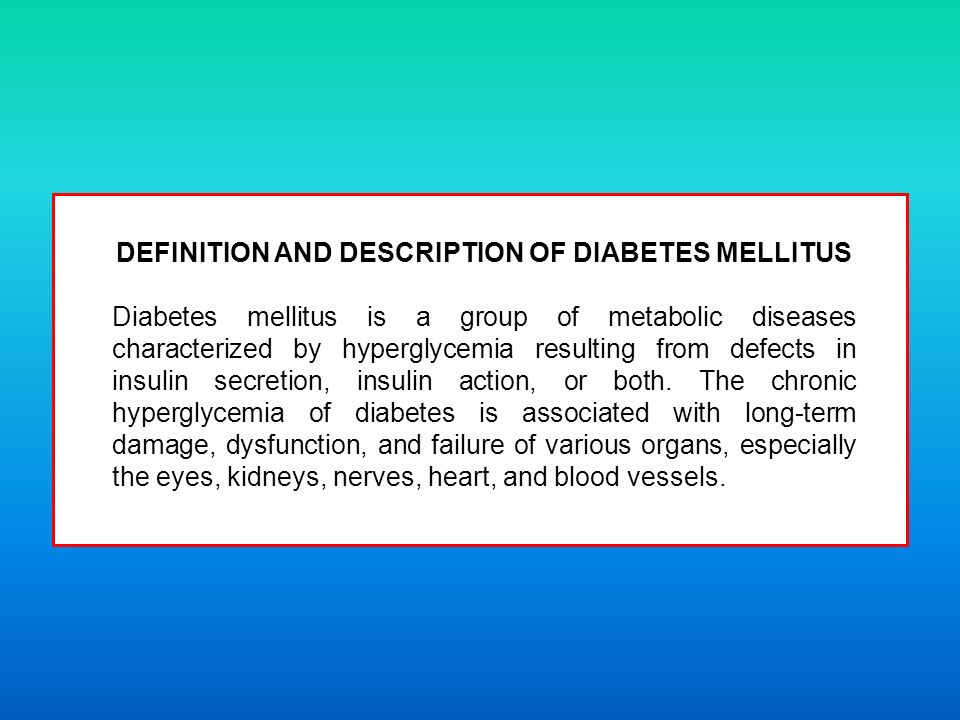 diabetes mellitus definition ada