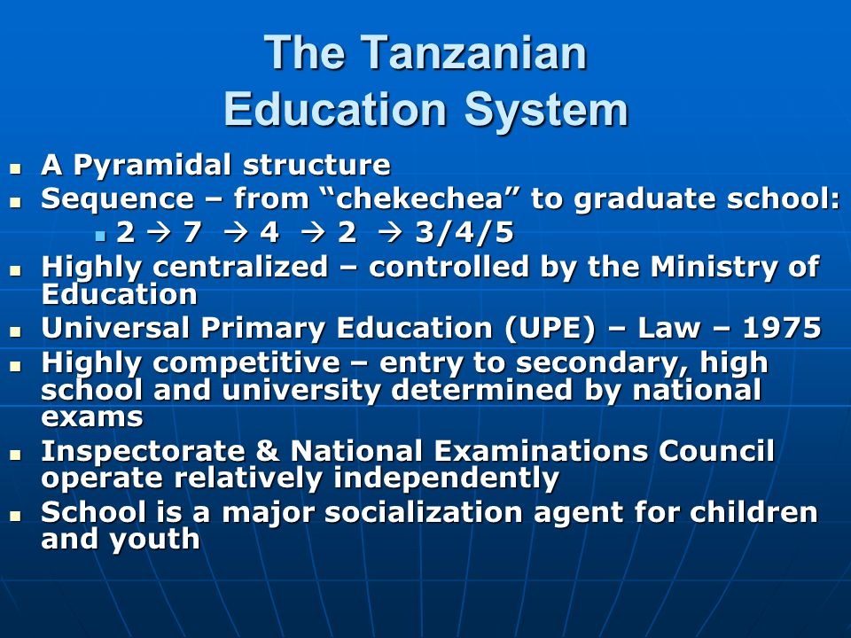 education system in tanzania