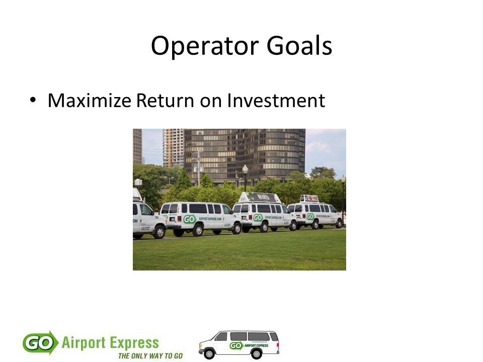 Operator Goals Maximize Return on Investment