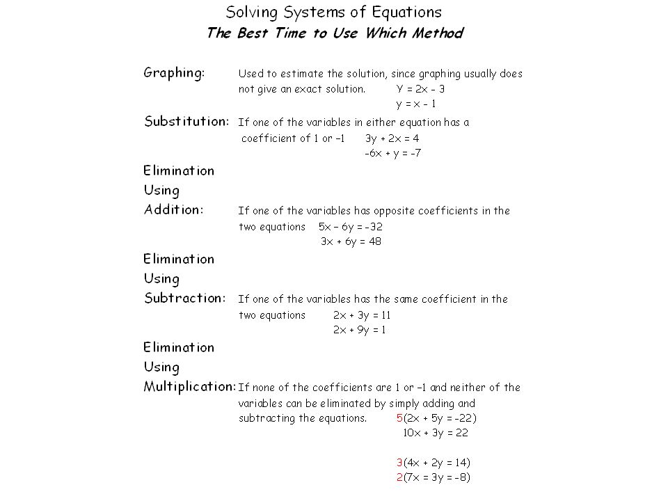 Solving Systems Of Linear Equations By Elimination Ppt Video Online Download Solving Systems Of Linear Equations By Elimination Ppt Video Online Download