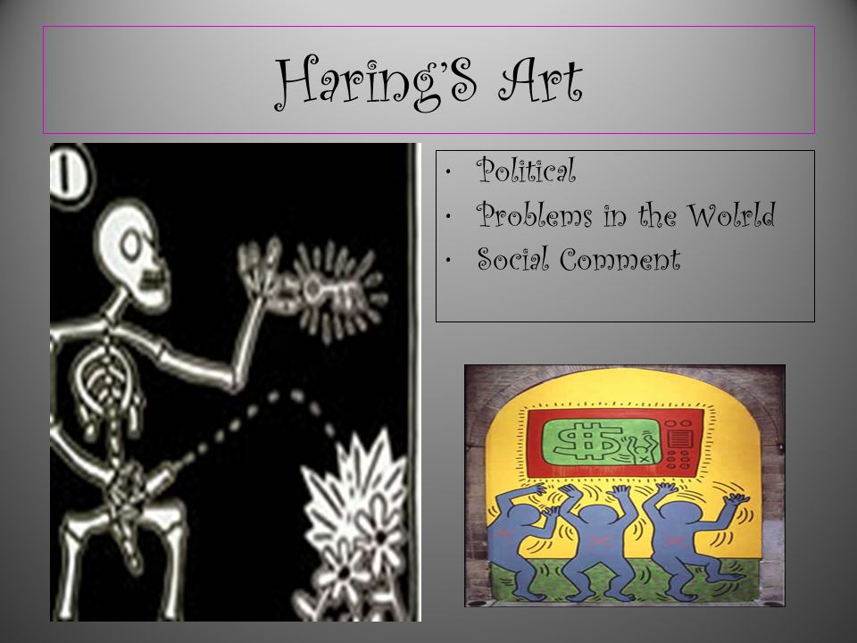 Haring’S Art Political Problems in the Wolrld Social Comment