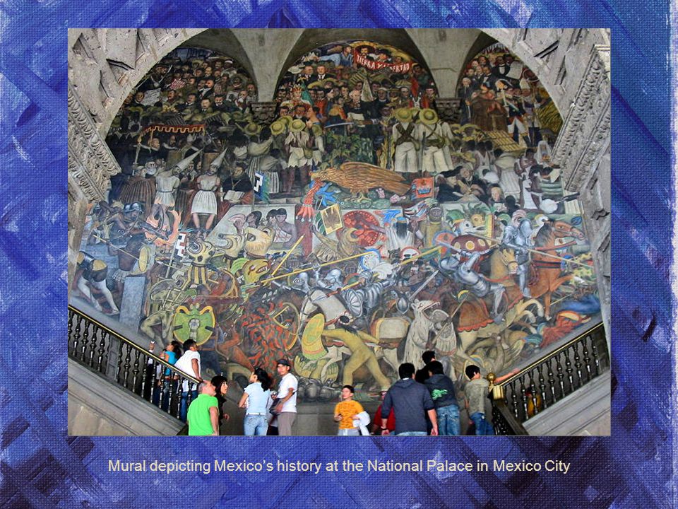 Mural depicting Mexico’s history at the National Palace in Mexico City