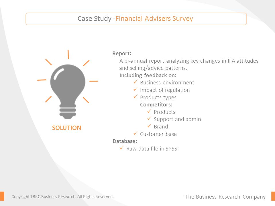 Report: A bi-annual report analyzing key changes in IFA attitudes and selling/advice patterns.