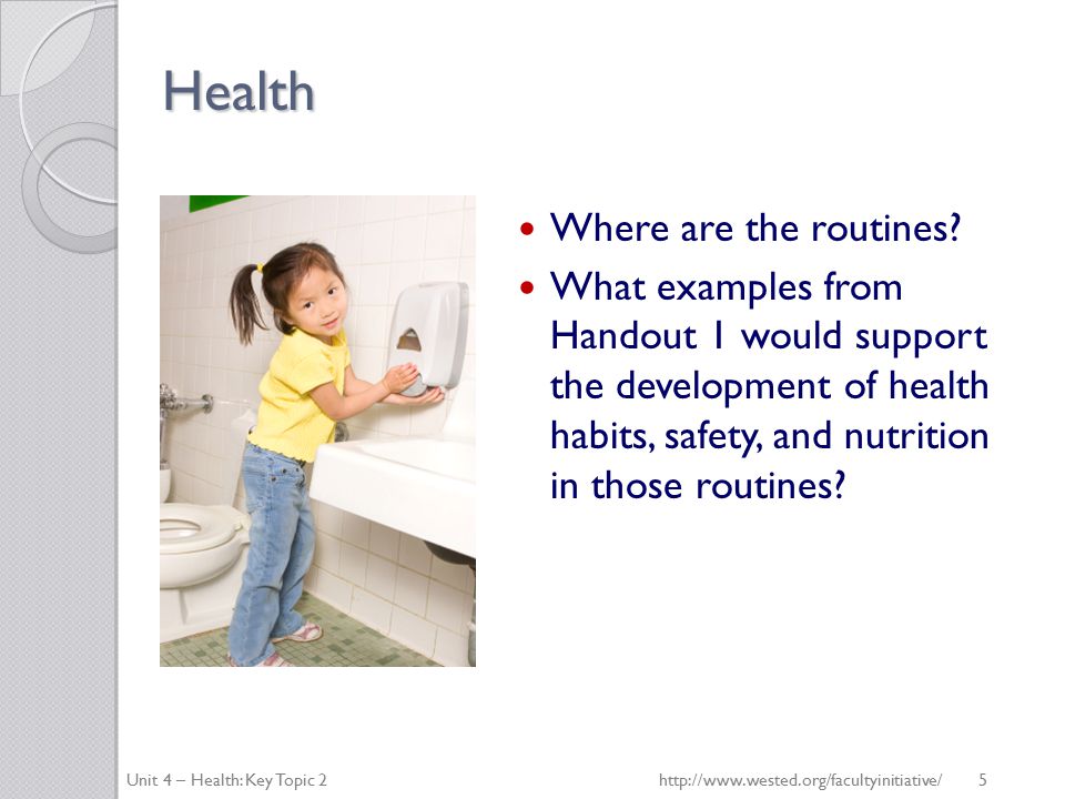 Health Where are the routines.
