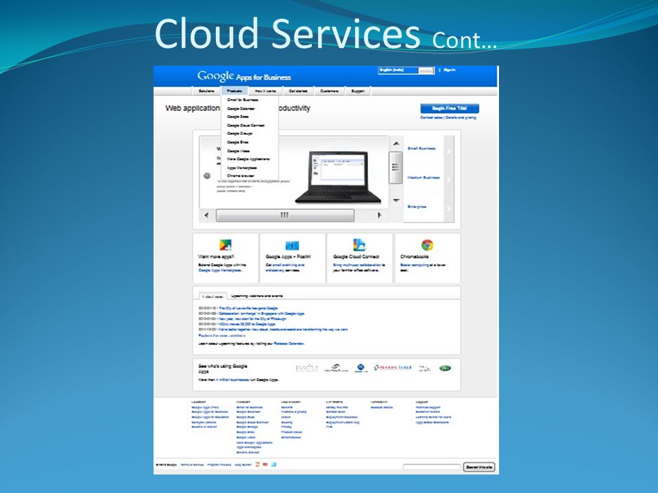 Cloud Services Cont…