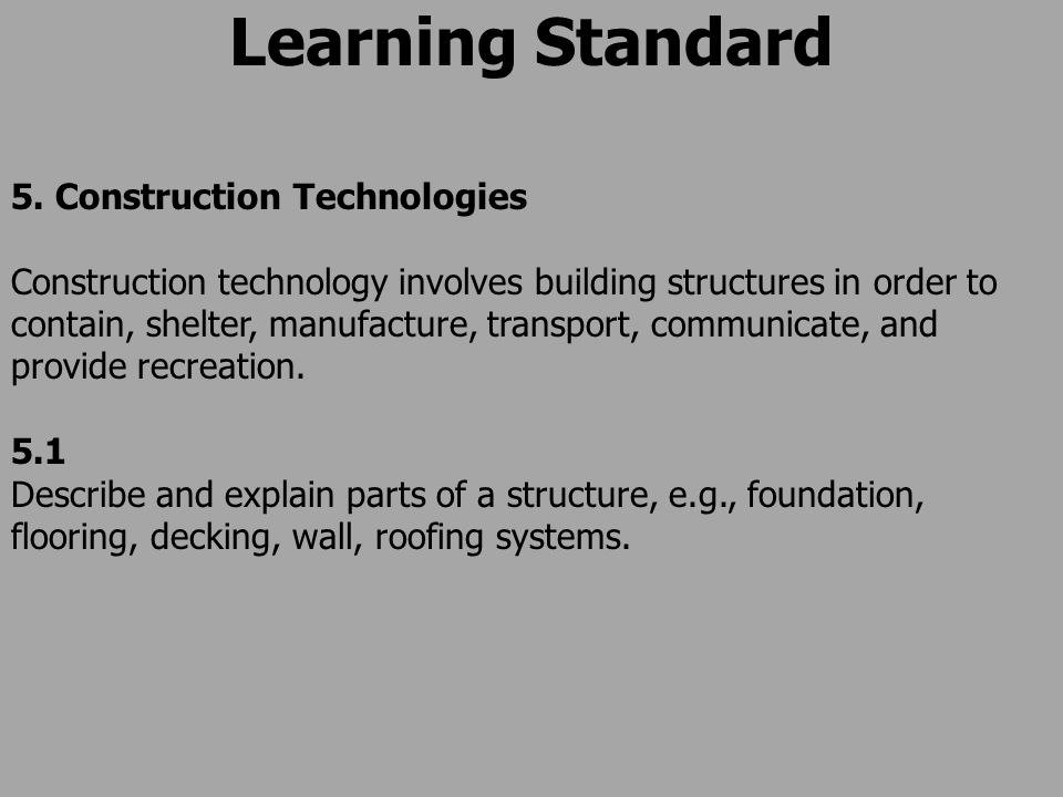 Learning Standard 5.