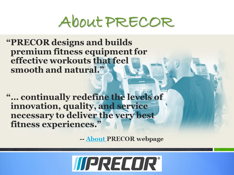 PRECOR Commercial Fitness Equipment 1
