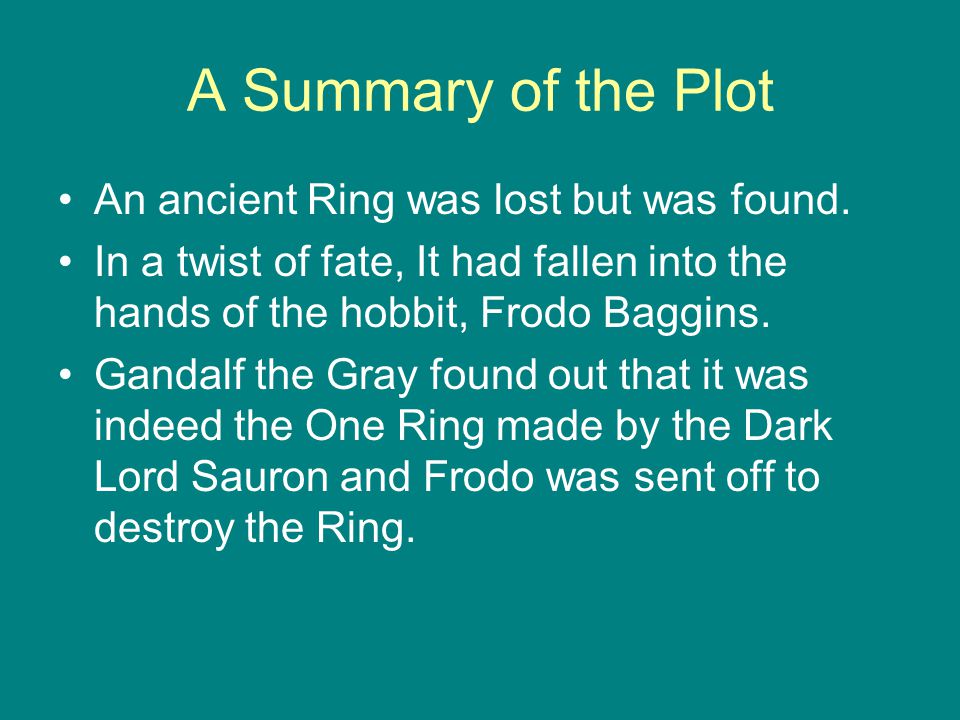 The Fellowship of the Ring - ppt download