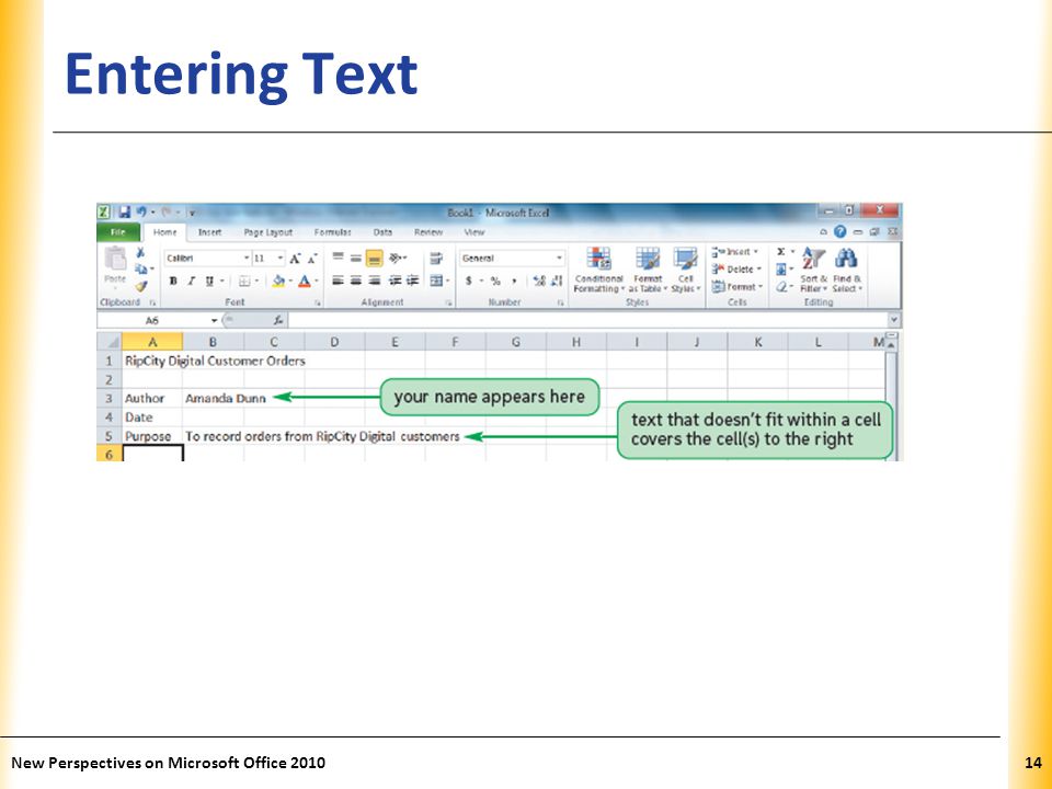 XP Entering Text New Perspectives on Microsoft Office