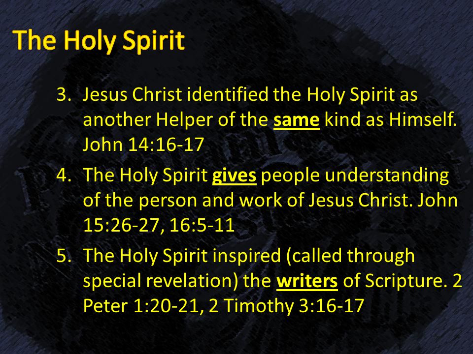 J A Short Doctrine Of God The Holy Spirit 1 God The Holy Spirit Is A Member Of The Triune Godhead Acts 5 3 4 Romans 8 26 Isaiah 48 16 2 God The Holy Ppt Download