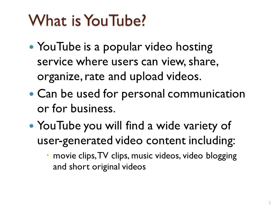 What is YouTube.