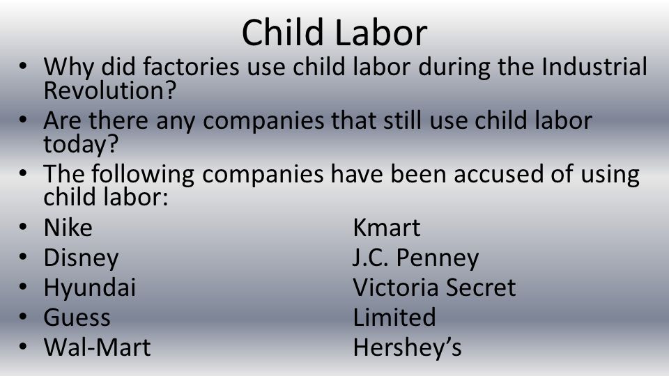 why was child labour used in the industrial revolution