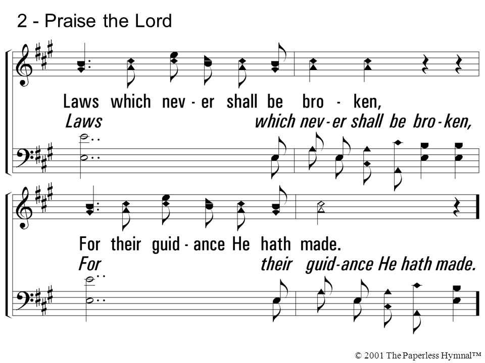 2 - Praise the Lord © 2001 The Paperless Hymnal™