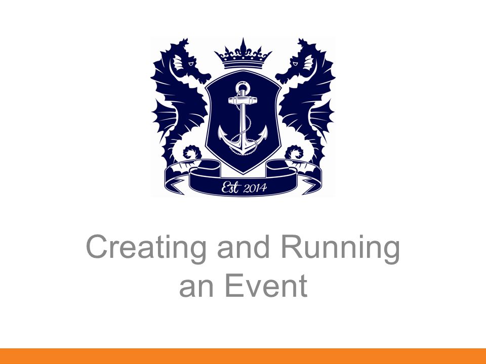Creating and Running an Event
