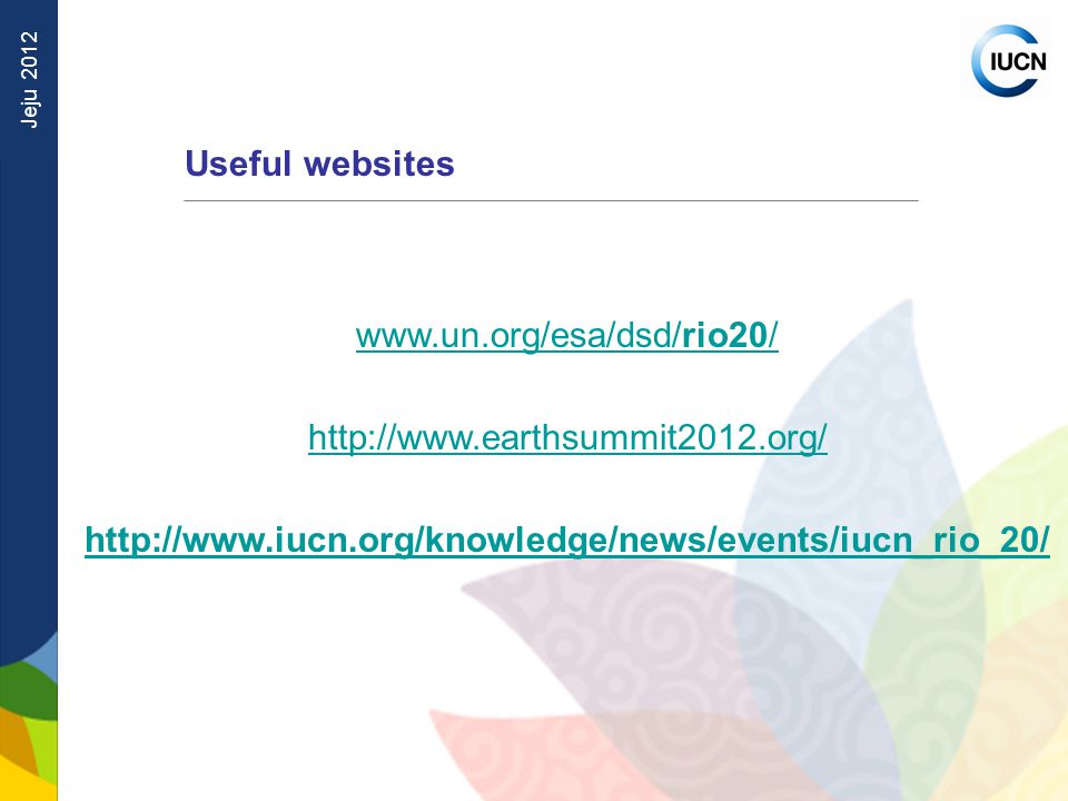 Jeju 2012 Useful websites