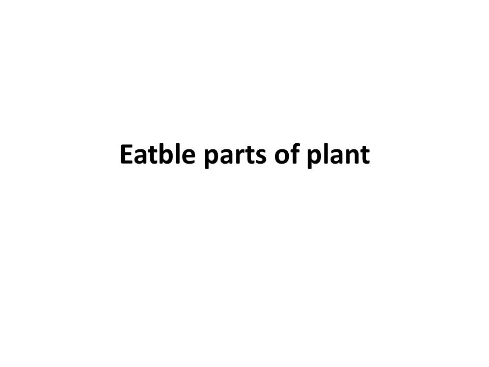 Eatble parts of plant