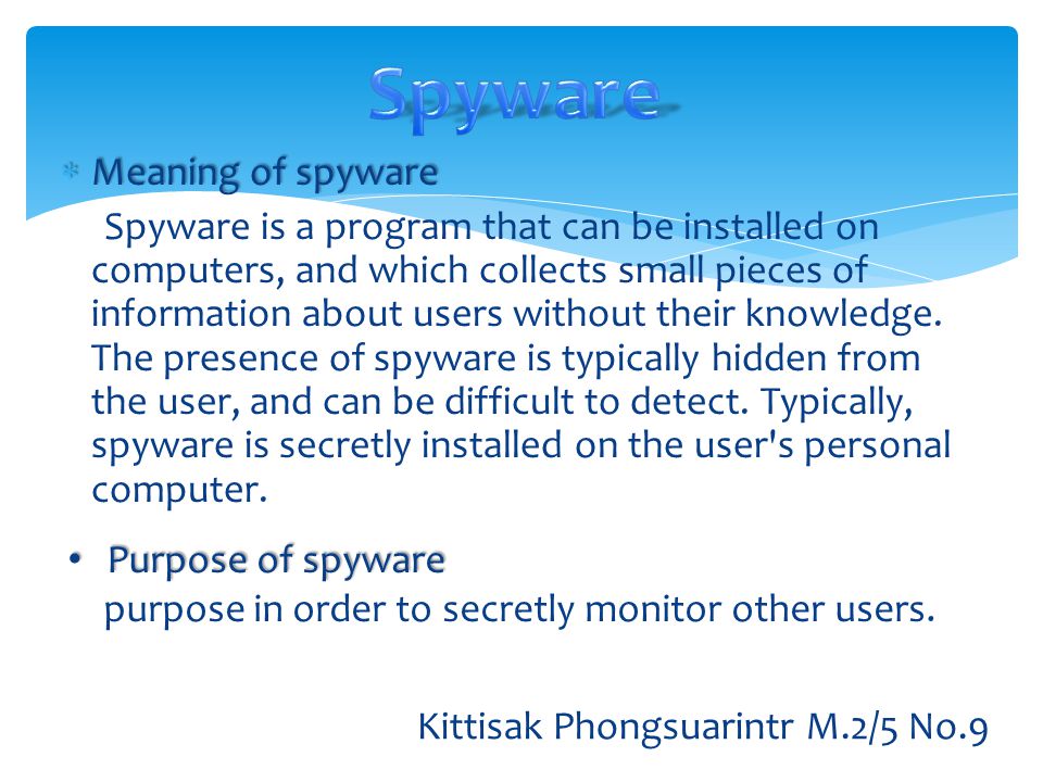 spam para definição de spyware