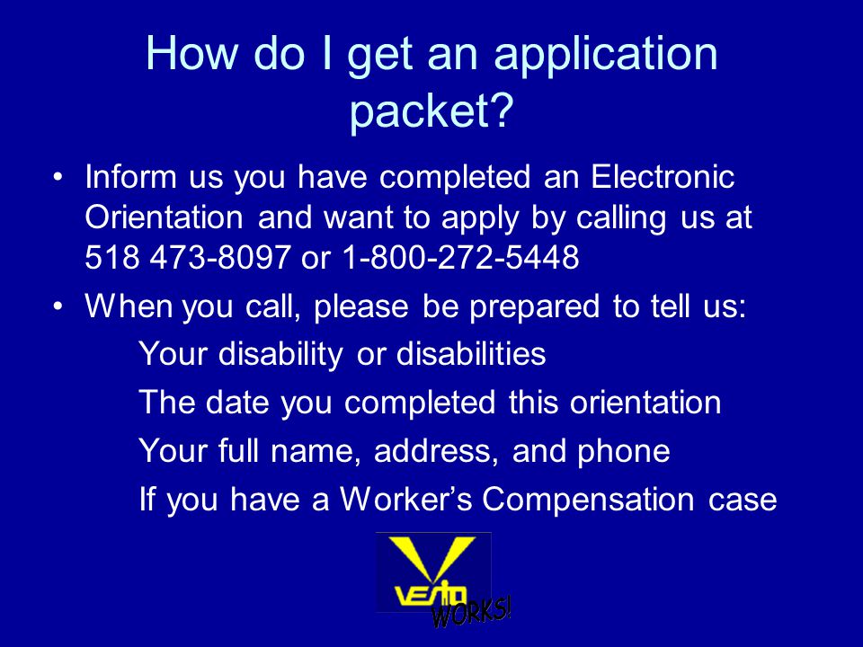 How do I get an application packet.