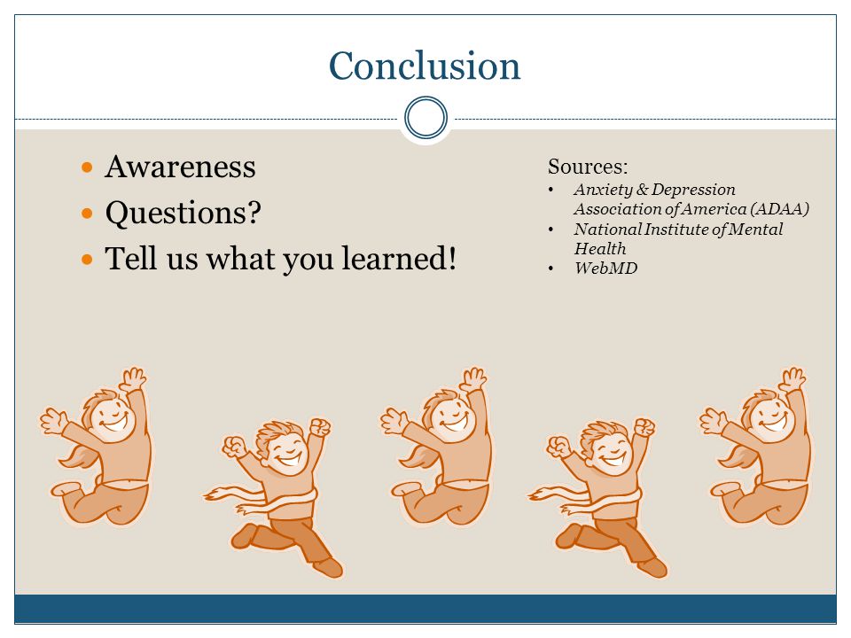 Conclusion Awareness Questions. Tell us what you learned.