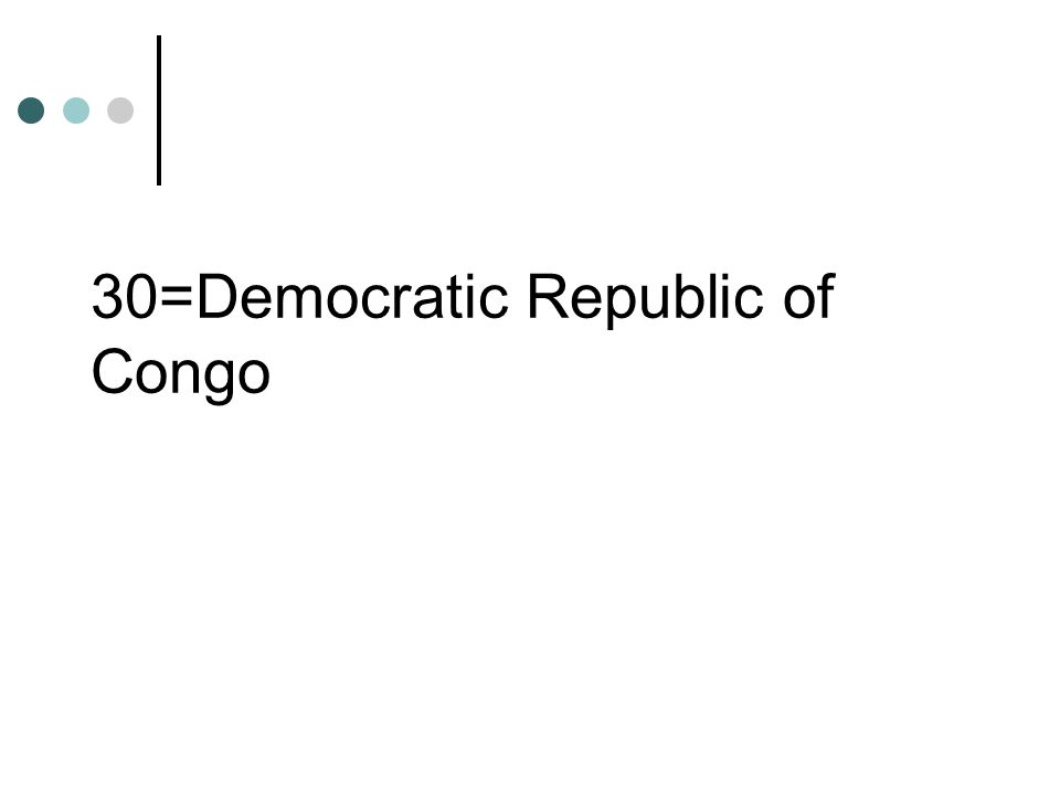 30=Democratic Republic of Congo