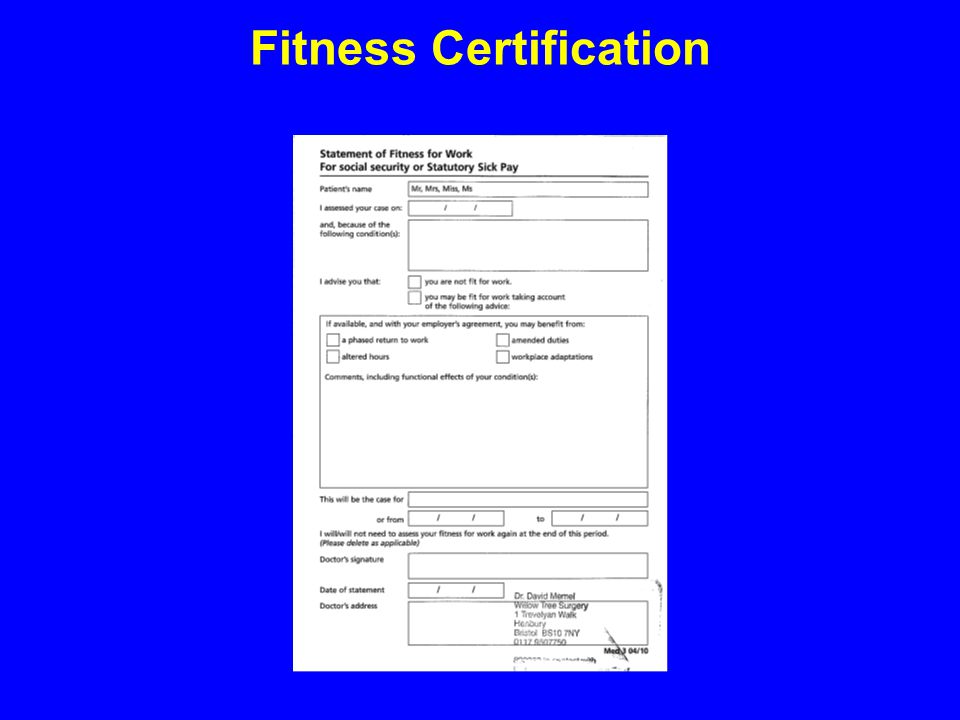 Fitness Certification
