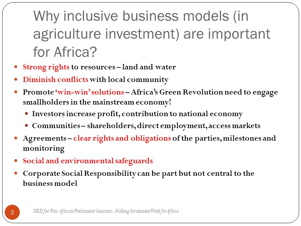 Isilda Nhantumbo, IIED Overview of different business models for ...